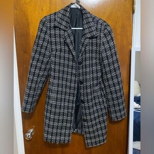 Patterned pea coat